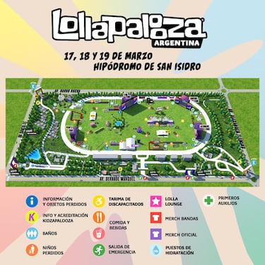 Lollapalooza 2023 en Argentina: mapa, entradas y accesos al Festival
