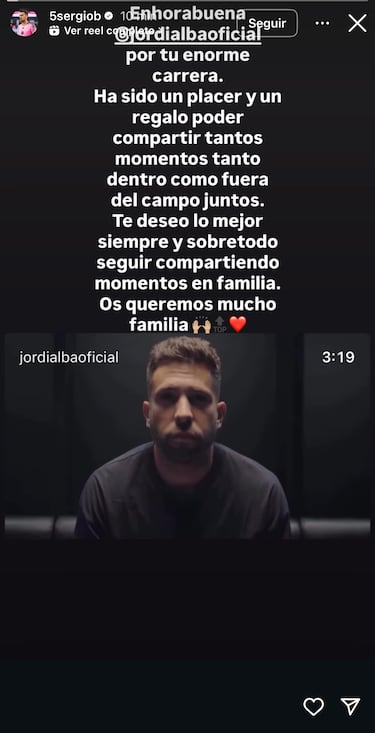 Jordi Alba anuncia sua aposentadoria