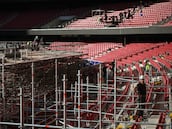 La pista de hielo del Riyadh Air Metropolitano va cogiendo forma