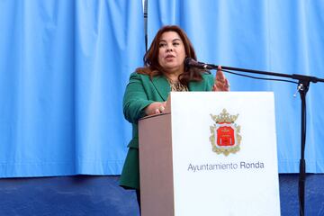 María José Aragonés se dirige a los allí presentes.