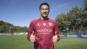 Okazaki, con ganas de triunfar en el Huesca. 