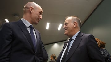 Luis Rubiales y Javier Tebas.