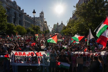 Las protestas pro-Palestina en las calles de Madrid.