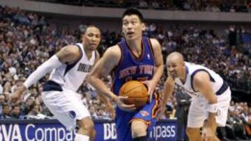 Jeremy Lin durante su etapa en los Knicks.