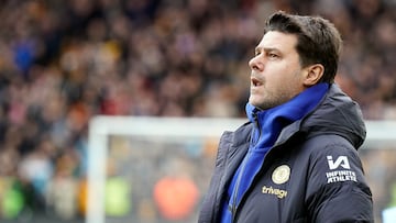 Wolverhampton (United Kingdom), 24/12/2023.- Manager, Mauricio Pochettino of Chelsea during the English Premier League soccer match between Wolverhampton Wanderers and Chelsea in Wolverhampton, Britain, 24 December 2023. (Reino Unido) EFE/EPA/TIM KEETON EDITORIAL USE ONLY. No use with unauthorized audio, video, data, fixture lists, club/league logos, 'live' services or NFTs. Online in-match use limited to 120 images, no video emulation. No use in betting, games or single club/league/player publications.
