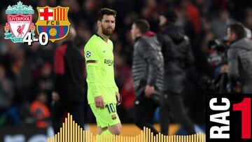 As赤 se narr車 en Rac1 la debacle general del Bar?a en Liverpool: golpes y desolaci車n con el 4-0