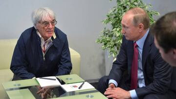 Ecclestone con Putin, reunidos en el nuevo circuito ruso de Sochi.