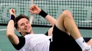 <b>AL FIN. </b>Soderling, en éxtasis tras rematar su primer Masters 1.000.