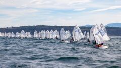 El Campeonato de España de la clase Optimist se celebra esta semana en aguas del Abra