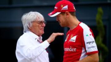 Ecclestone y Vettel siempre han mantenido una buena relaci&oacute;n. 