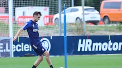 Aimar durante un entrenamiento en Tajonar.