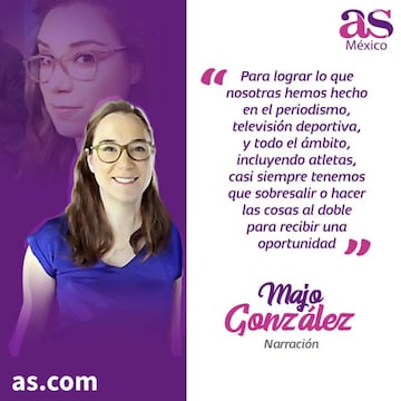 Majo González, la comentarista deportiva que alza la voz por la mujer