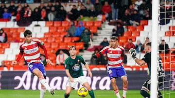 Manu Lam anotó uno de los goles del Granada al Racing en la primera vuelta.