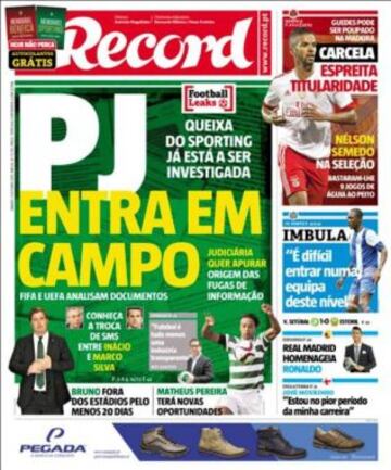 Portadas de la prensa deportiva