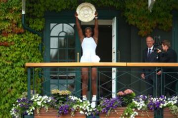 Serena Williams gana la final de Wimbledon de Contra la alemana Angelique Kerber en dos set 7-5 y 6-3