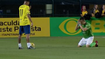 Neymar ignores defender's plea in Chape charity game