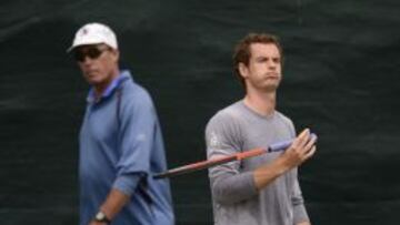 Andy Murray con su entrenador Ivan Lendl. 