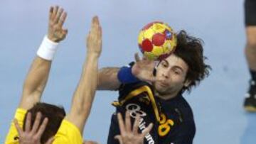 Antonio Garc&iacute;a, en un partido con la Selecci&oacute;n.