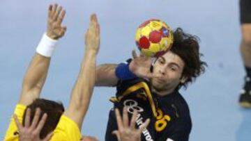 Antonio Garc&iacute;a, en un partido con la Selecci&oacute;n.