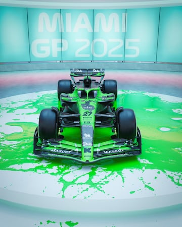 La escuder¨ªa suiza apuesta por un dise?o de manchas de pintura para los monoplazas de sus pilotos Nico H¨¹lkenberg y Gabriel Bortoleto.