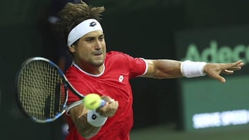 David Ferrer, durante el partido. 