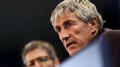 Setién: "Barcelona do not talk much about Anfield or Rome"