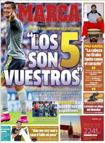 Portadas de la prensa deportiva