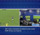 El audio del VAR en la jugada polémica del Brasil-Colombia