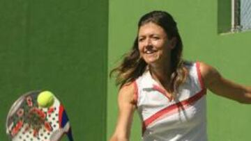 María Silvela en un partido de Pádel
