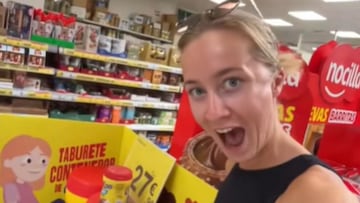 Una estadounidense va a comprar a un supermercado en España y alucina con lo que siempre encuentra: “Creo que es divertidísimo”