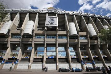 Exterior actual del Estadio Santiago Bernabéu.