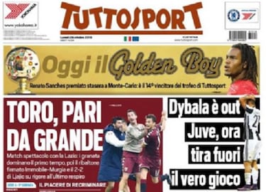 Tuttosport anuncia que Renato Sanches gana el Golden Boy