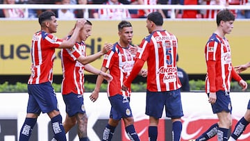 Roberto Alvarado celebrates his goal 3-0 of Guadalajara during the 17th round match between Guadalajara and Monterrey as part of the Liga BBVA MX, Torneo Apertura 2025 at Akron Stadium, on November 08, 2025 in Guadalajara, Jalisco, Mexico.