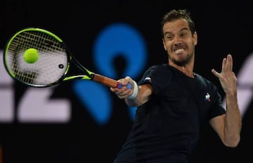 Richard Gasquet during his third round match against Roger Federer.