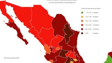 Mapa y casos de coronavirus en México por estados hoy 12 de septiembre