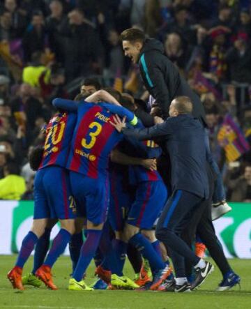 Los Jugadores celebran el épico pase a cuartos.