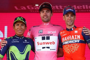 El colombiano terminó segundo en el Giro 2017, detrás de Tom Dumoulin. Sexto podio para Quintana en las grandes del ciclismo.