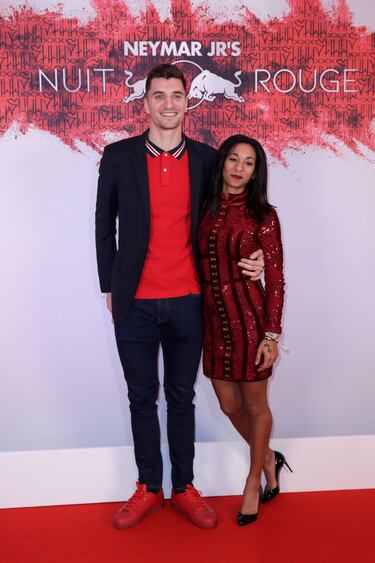 Thomas Meunier and partner Deborah Panzokou.