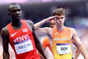 Adrián Ben no pudo conseguir la clasificación directa por muy poco en la serie 3 del 800 metros (1:44.93). El español estaba bien situado al final de la carrera, pero Tecuceanu (Italia) y Andreas Kramer (Suecia) tuvieron un mejor remate ganando la plaza por muy poco. 
