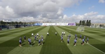 Último entrenamiento del Madrid antes de recibir al Sevilla