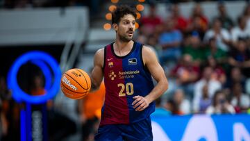 Nico Laprovittola, en el partido del Barcelona contra el Real Madrid en la Supercopa Endesa 2024.
