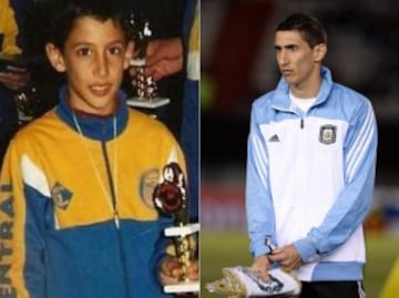 Ángel di María está intacto: cuando joven ya ganaba copas con Rosario Central. 