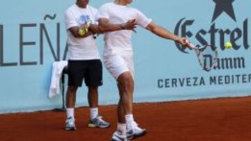 CON INTENSIDAD. Nadal y Wawrinka, los n&uacute;meros uno y tres y protagonistas de la final del Abierto de Australia, practicaron juntos.
 