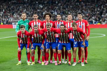 Equipo del Atlético de Madrid. Jan Oblak, Stefan Savic, Axel Witsel, Mario Hermoso, Saúl Ñíguez, Álvaro Morata, 
Rodrigo Riquelme, Rodrigo de Paul, Antoine Griezmann, Koke y Marcos Llorente.