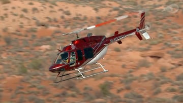 Helicóptero evacuando a Adolf Silva del Red Bull Rampage 2025