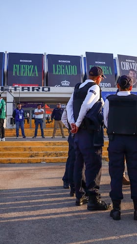 Police during 2026 International Friendly match between Mexico (Mexican National team) and Iceland (Islandia) at La Corregidora Stadium, on February 25, 2026 in Santiago de Queretaro, Mexico.
