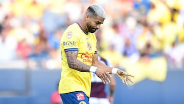 Rodrigo Aguirre of America during the match between Aston Villa and America as part of FC Series Summer Cup 2024 at Soldier Field Stadium on August 03, 2024, in Chicago, Illinois, United States.