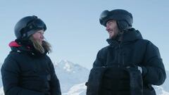 Kjersti Buaas y David Beckham sonr&iacute;en en el &uacute;ltimo anuncio de Tudor Watch en el que realizan un ascenso y descenso en splitboard / snowboard por los Alpes.