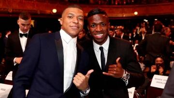 Vinicius manda otro mensaje a Mbappé: "Top, top..."