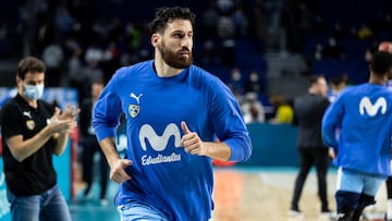 Nemanja Djurisic, antes del partido contra el Almansa.